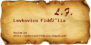 Levkovics Fidélia névjegykártya